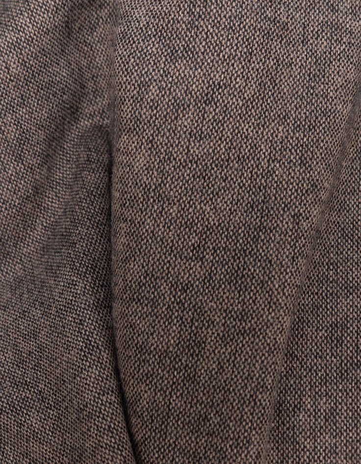 Weite Braune Mädchenhose melierter Flanell-9 Weite Braune Mädchenhose melierter Flanell-9