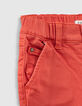 Jean orange moyen knitlook coton bio bébé garçon -6