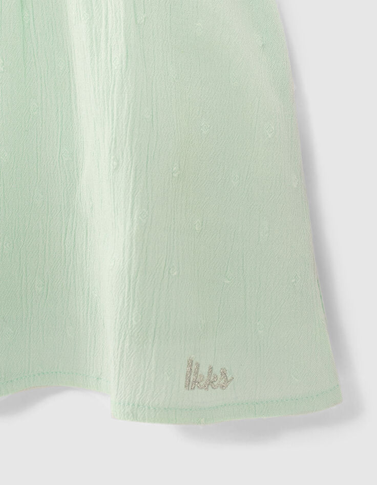 Watergroene blouse frontje broderie anglaise meisjes-4