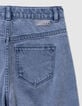 Large blue jeans with pink overdyed cut-outs for girl-5