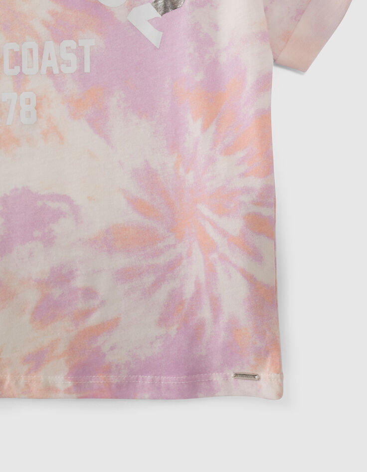 Wei&szlig;es M&auml;dchen-T-Shirt mit Tie-and-Dye-Effekt-4