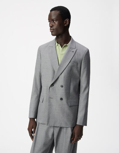 Chaqueta de traje gris de doble botonadura para Hombre - IKKS