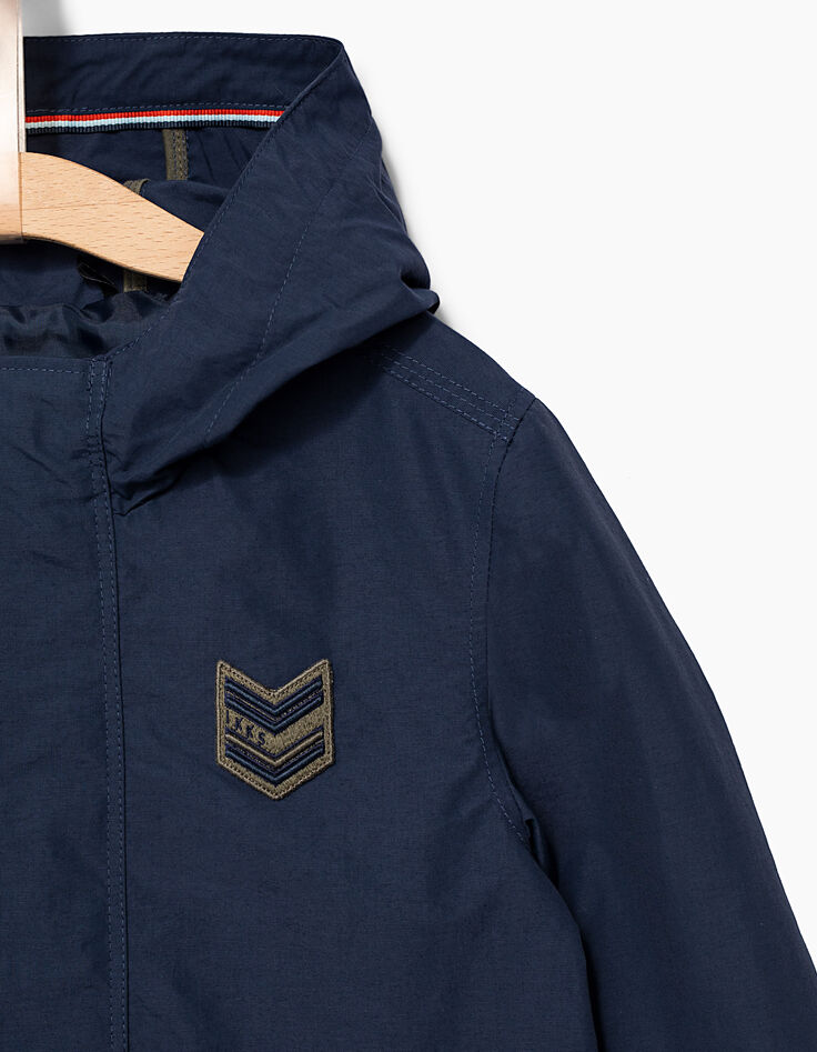 Boys' indigo hooded parka -5