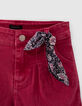 Short en jean rose fuchsia fille-5