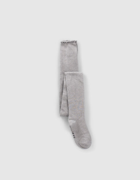 Silver Mädchenstrumpfhose aus Strick mit Glitzer
