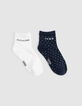 Navy and white socks for boys-1