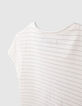 Girls’ ecru striped T-shirt-6