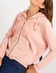 I.Code sweet pink corduroy hooded jacket-2