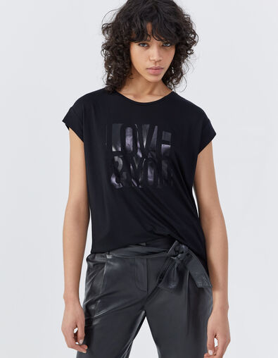Pure Edition Damen-T-Shirt aus Tencel™ und Wolle - IKKS