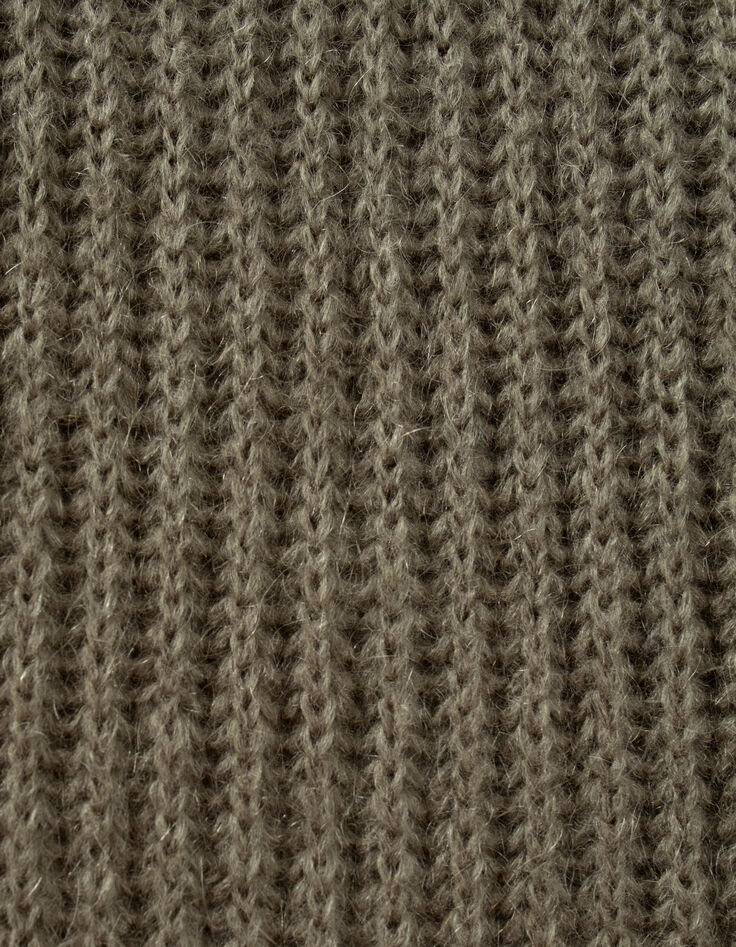 Women’s army green ribbed knit sweater with lurex details-7 Women’s army green ribbed knit sweater with lurex details-7