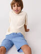 Blaue CHINO-LOOSE-Jungenbermudas aus Lyocell-Gemisch-3