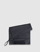 Pochette ordinateur noire nylon effet gomme Homme-1