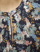 Robe midi en viscose Ecovero® imprimé fleurs retro femme-4