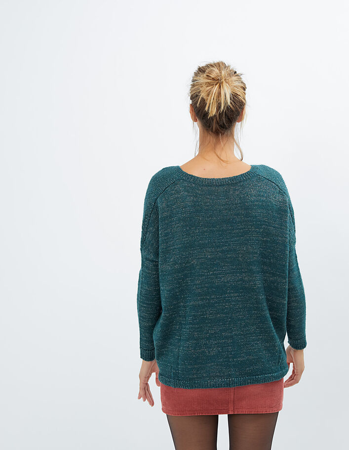 I.Code pinegreen mohair mix cape-sweater - I.CODE
