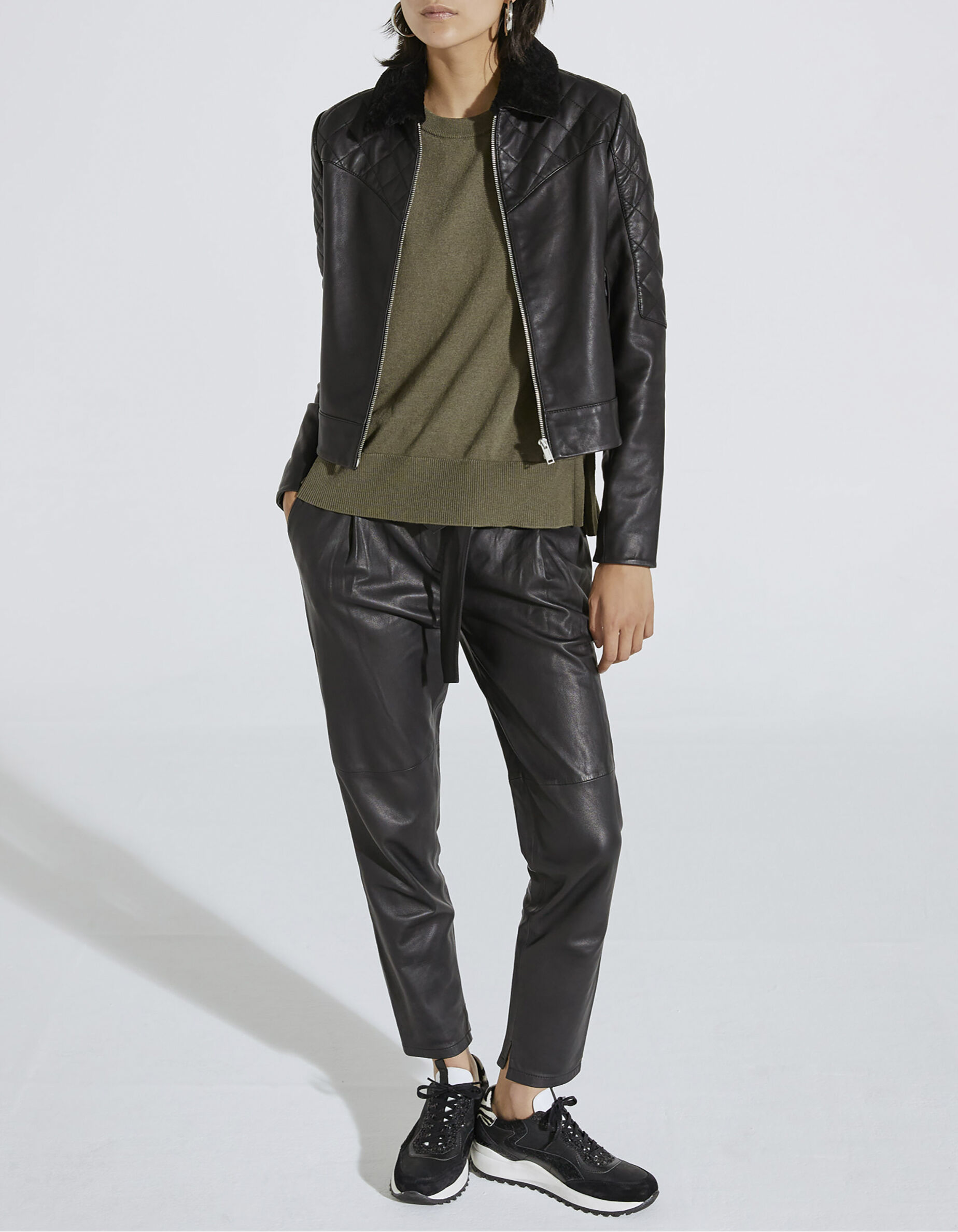 Blouson col mouton discount femme
