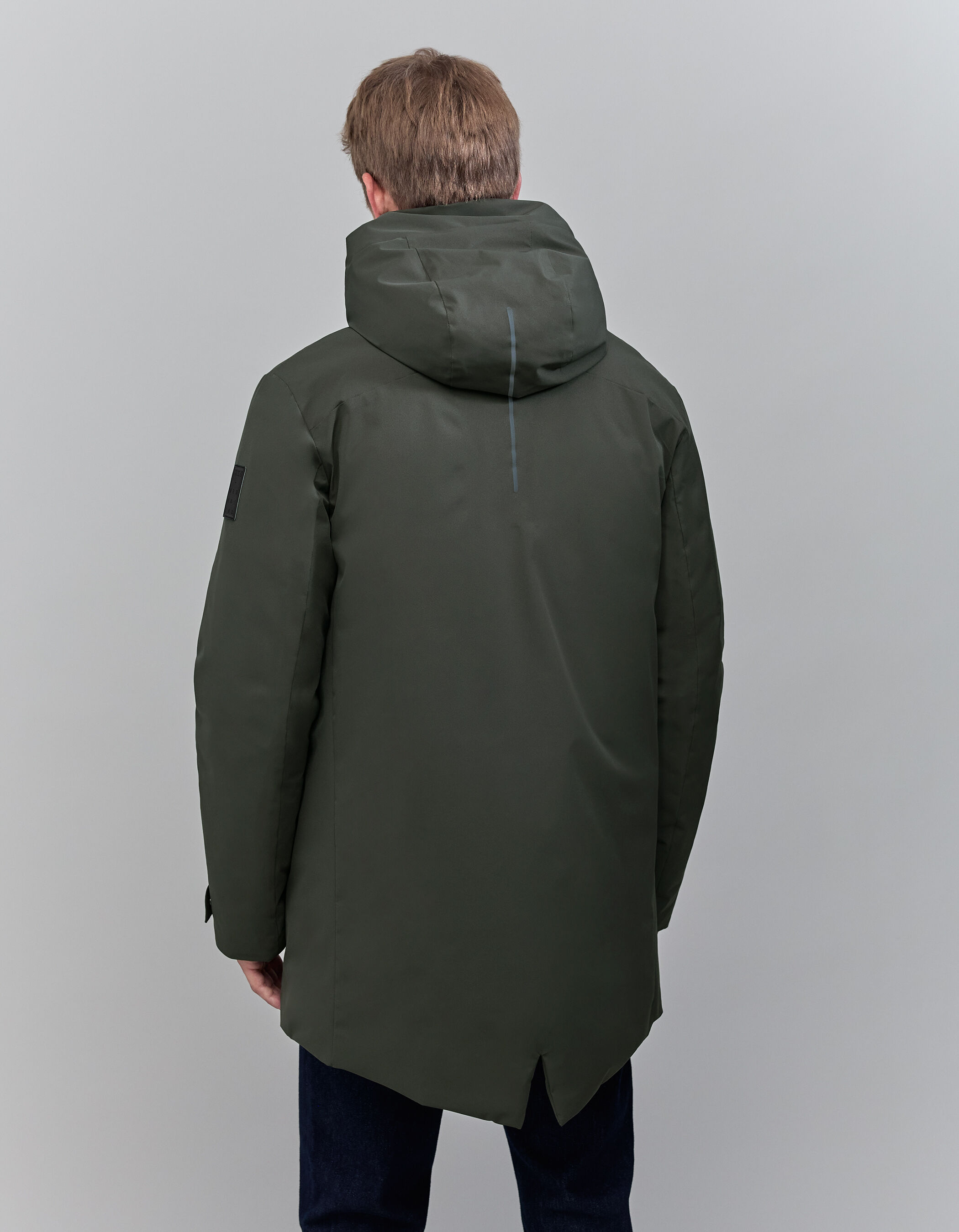 Parka dark green interior marble print WATERPROOF Homme IKKS