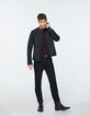 Sweat prune rayures noires Homme-5