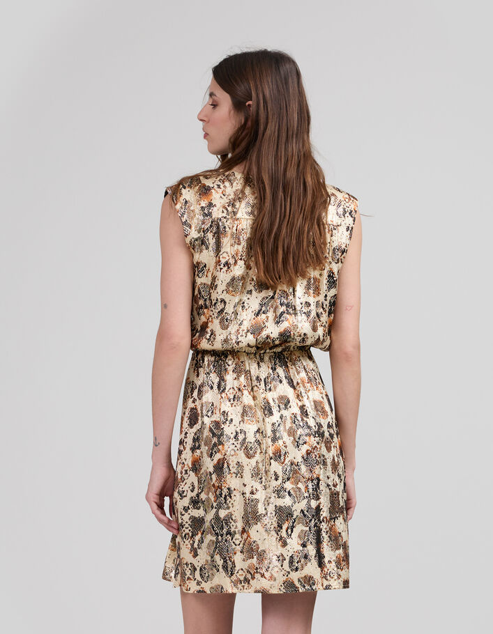Pure Edition – Damenkleid mit Python-Gold-Print - IKKS