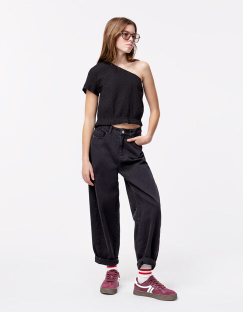 Jean BARREL noir Waterless fille - IKKS