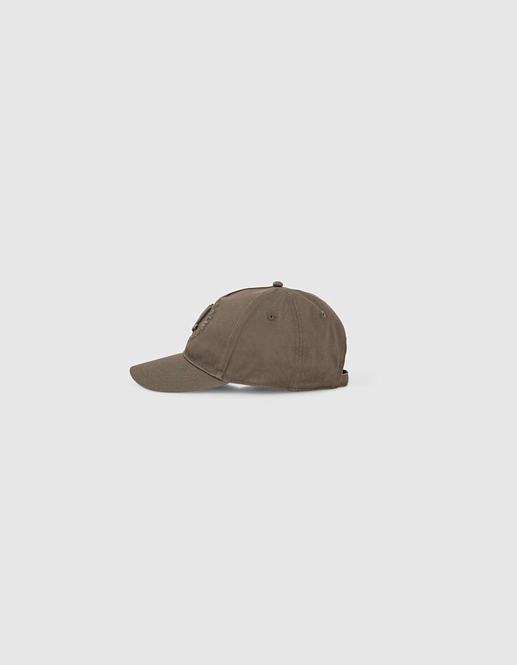Gorra caqui oscuro bordado relieve niño -1