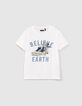 Boys’ off-white trainer image organic cotton T-shirt-1