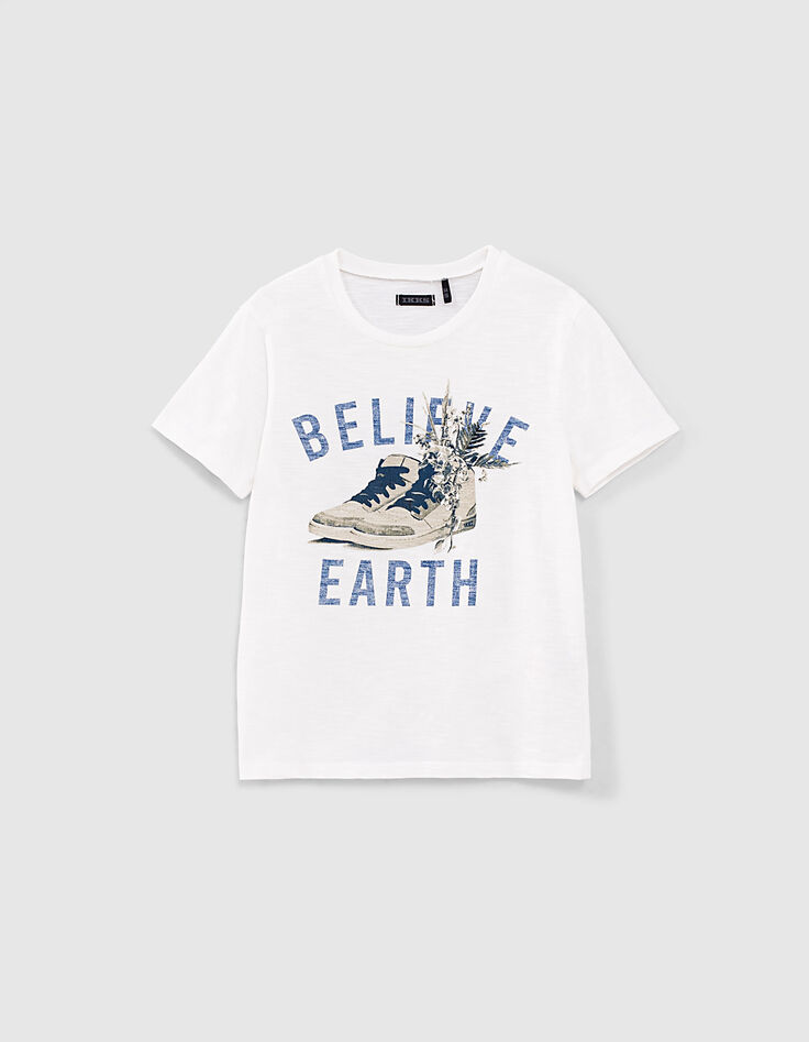 Boys’ off-white trainer image organic cotton T-shirt-1 Boys’ off-white trainer image organic cotton T-shirt-1