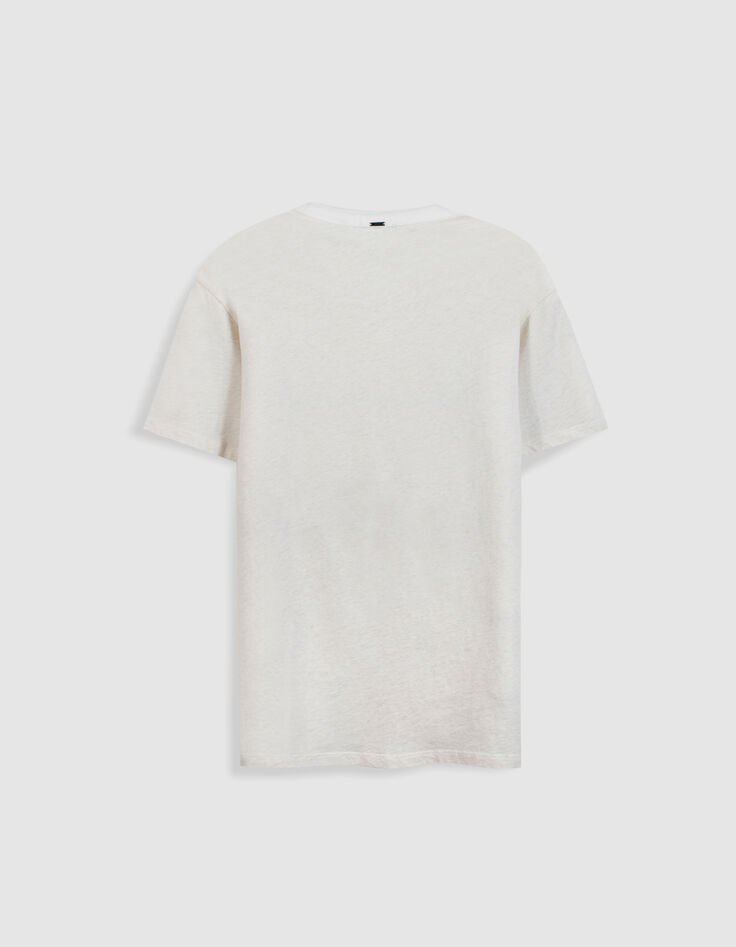 Heren-T-shirt met witte tuniekkraag-6