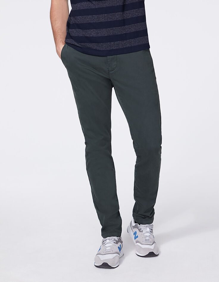 Engels groene SLIM fit chino broek Heren-2