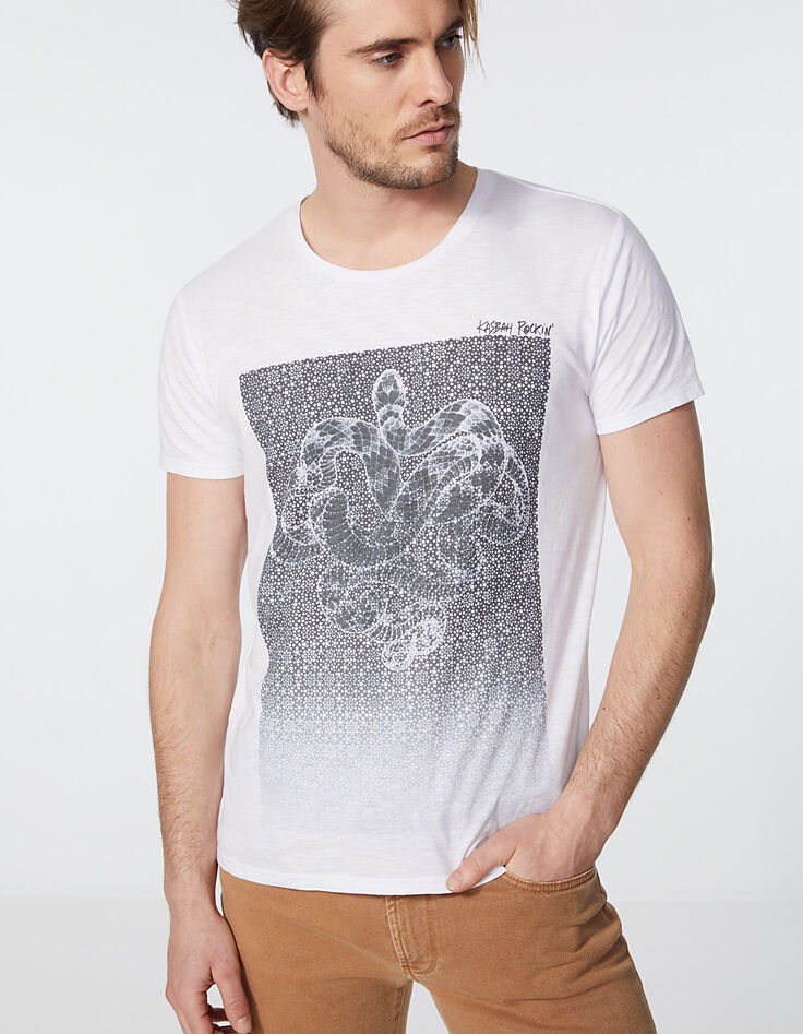 Men's' off-white snake graphic T-shirt-2
