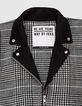 Cape noire esprit motard lainage prince-de-galles fille-4
