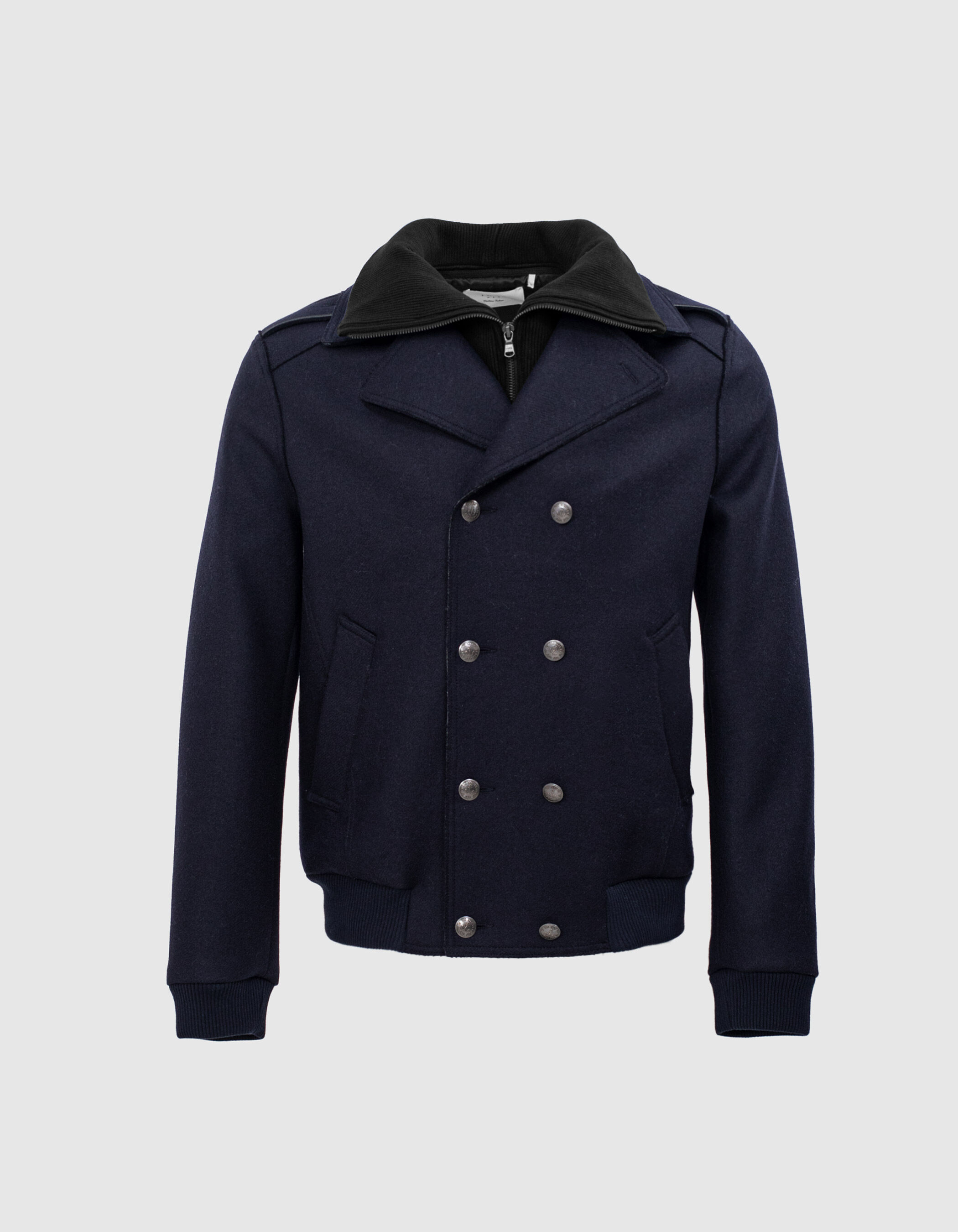 Manteau court sales homme laine