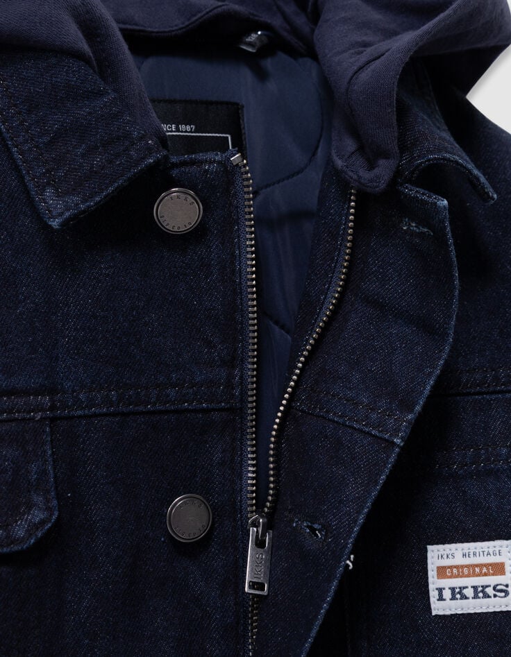Veste en jean brut esprit worker garçon-9 Veste en jean brut esprit worker garçon-9