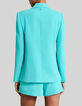 Women's azure blue oversize suit jacket-3