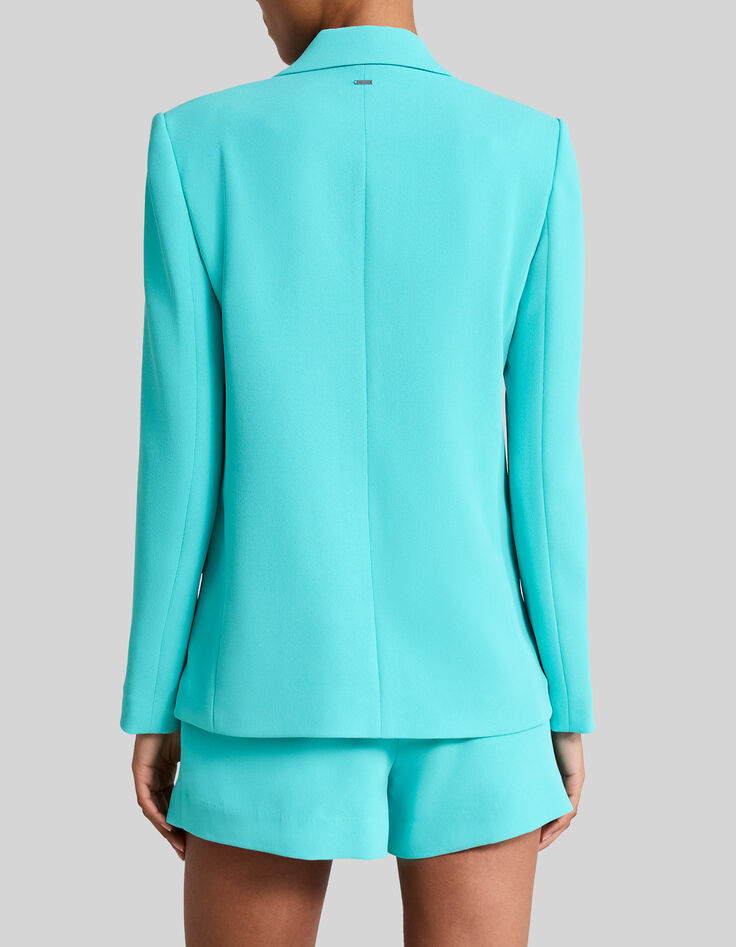 Women's azure blue oversize suit jacket-3