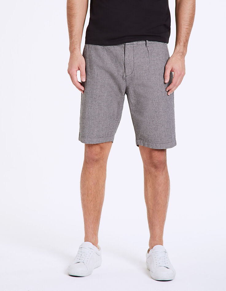 Men’s mink jacquard + neon touch on side chino Bermudas-2 Men’s mink jacquard + neon touch on side chino Bermudas-2