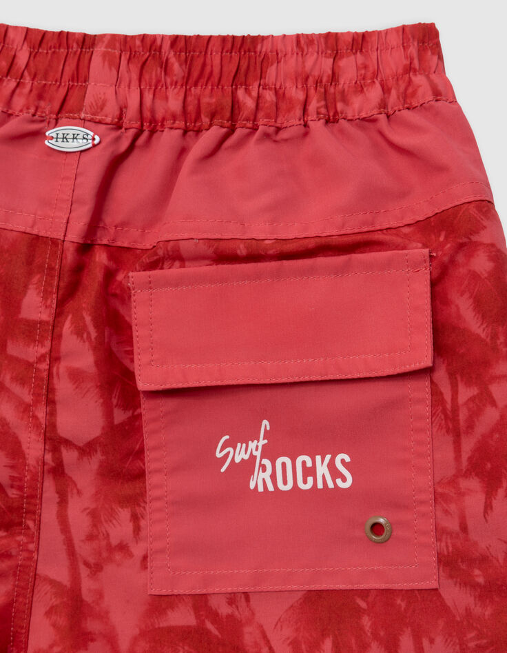 Rote Badeshorts mit Palmenprint für Jungen-6