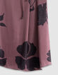 Women's burgundy floral maxi midi skirt-3