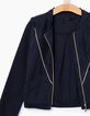 Cárdigan navy con cremallera y encaje niña-6