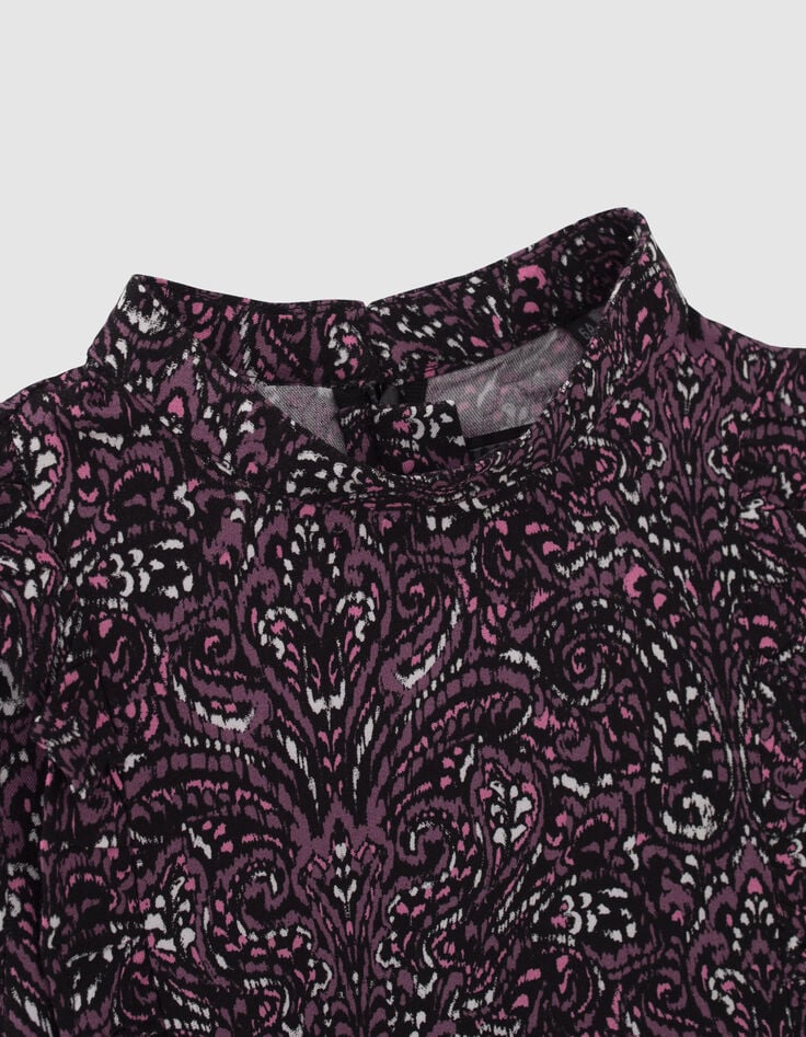 Blusa rosa LENZING™ ECOVERO™ con estampado cachemira niña-2