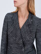 Women’s black tweed-look biker-style jacket-4
