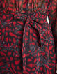 Langes Damenkleid aus voile, Red-Snake-und-Ketten-Print-3
