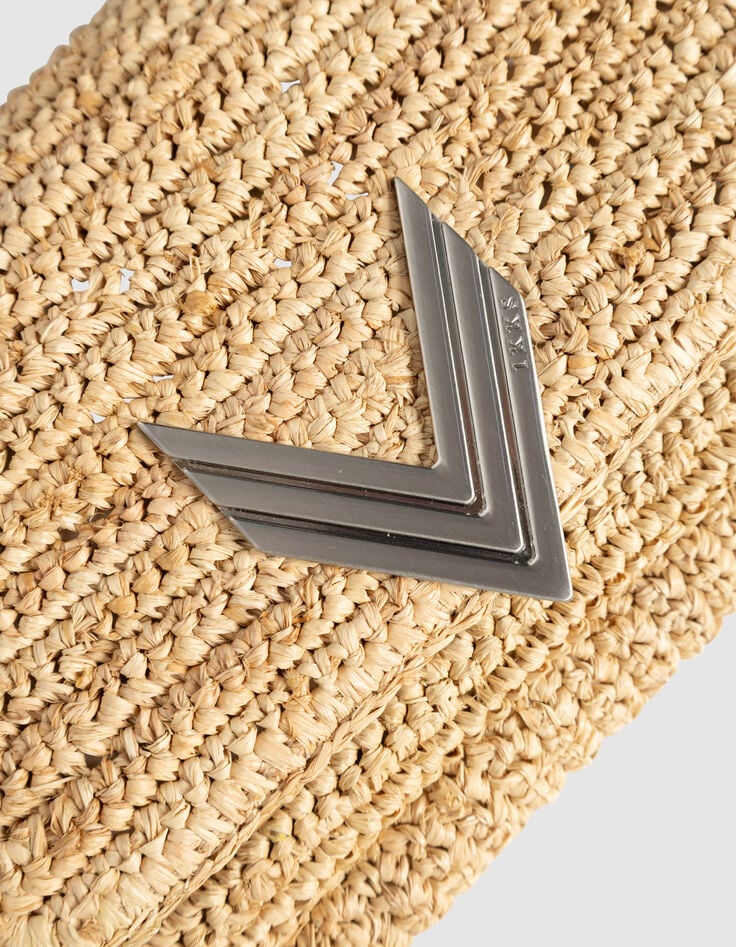 De 111 RAPHIA beige mix raffia en suèdeleer-4 De 111 RAPHIA beige mix raffia en suèdeleer-4