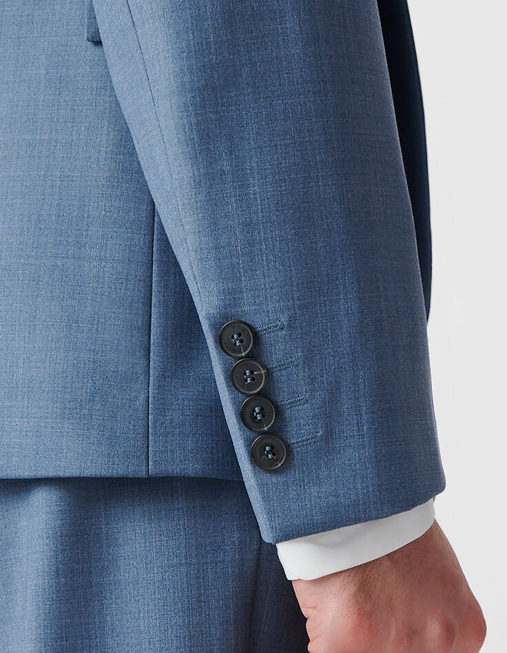 Horizontfarbenes Herrensakko TRAVEL SUIT-5