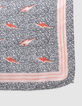 Foulard carré noir imprimé graphique fille-4