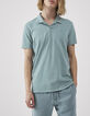 Aqua slub polo met korte mouwen Heren-1