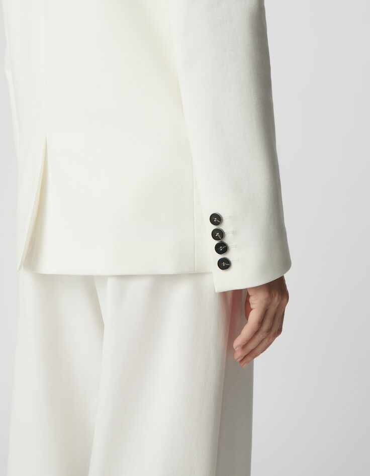 Veste de tailleur blanche coupe large maille Milano Femme-6