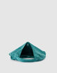 Sac Hobo vert cuir velours souple Femme-5