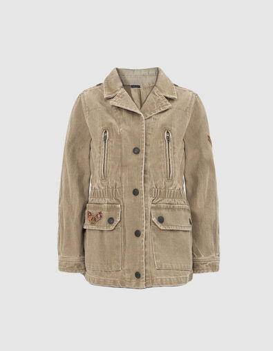 Lichtkaki Sahara-jasje Terra&reg; Denim peace & love meisjes - IKKS