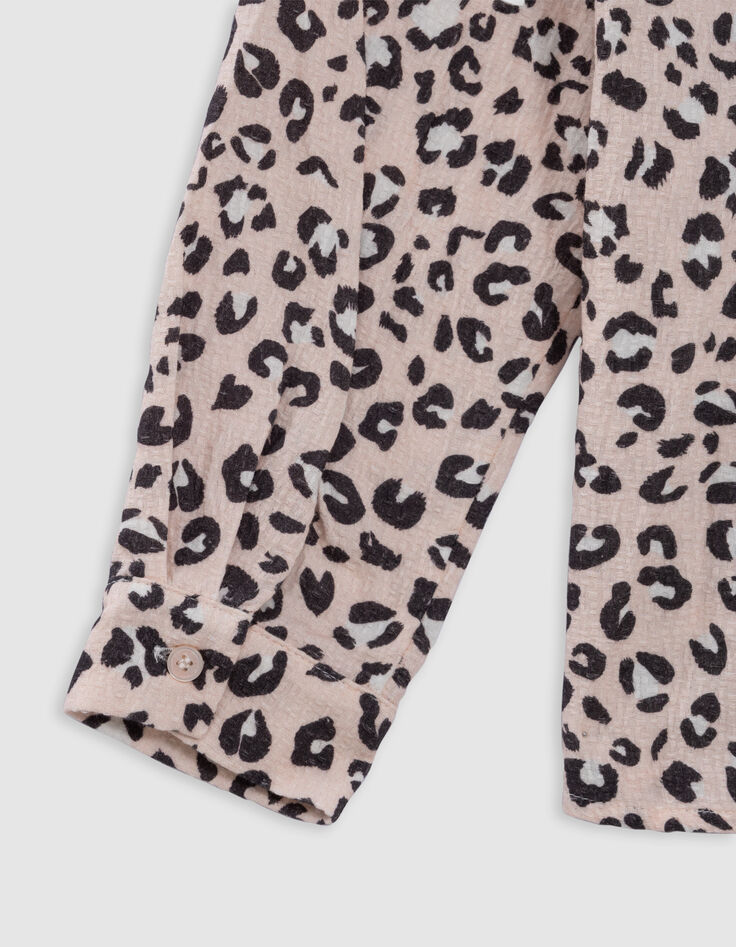 Pink leopard print shirt for girl-9