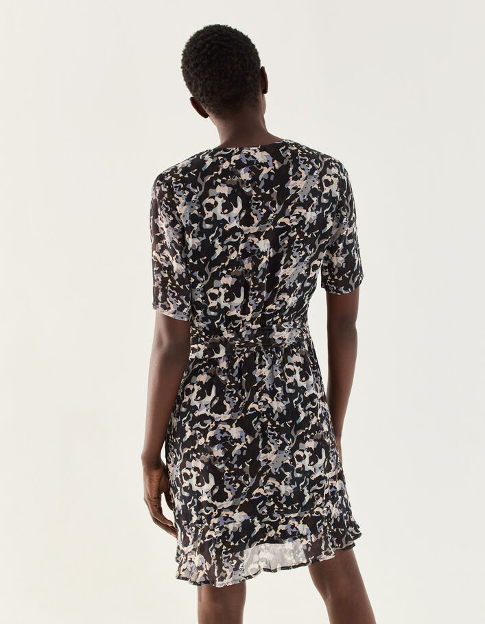 Women’s camouflage motif short sleeve dress-3
